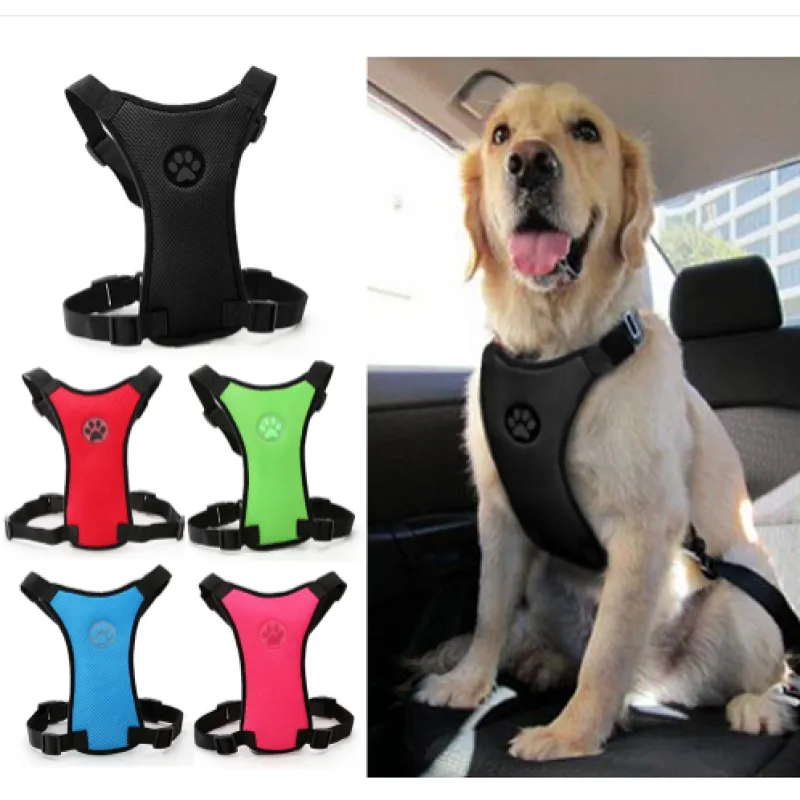 Dog  Breathable mesh chest straps for car safety