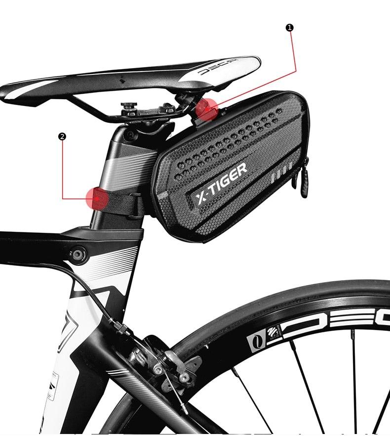 Bicycle Bag Rainproof  1.2L Large Capacity Cycling Seat Rear Bag For Accessories