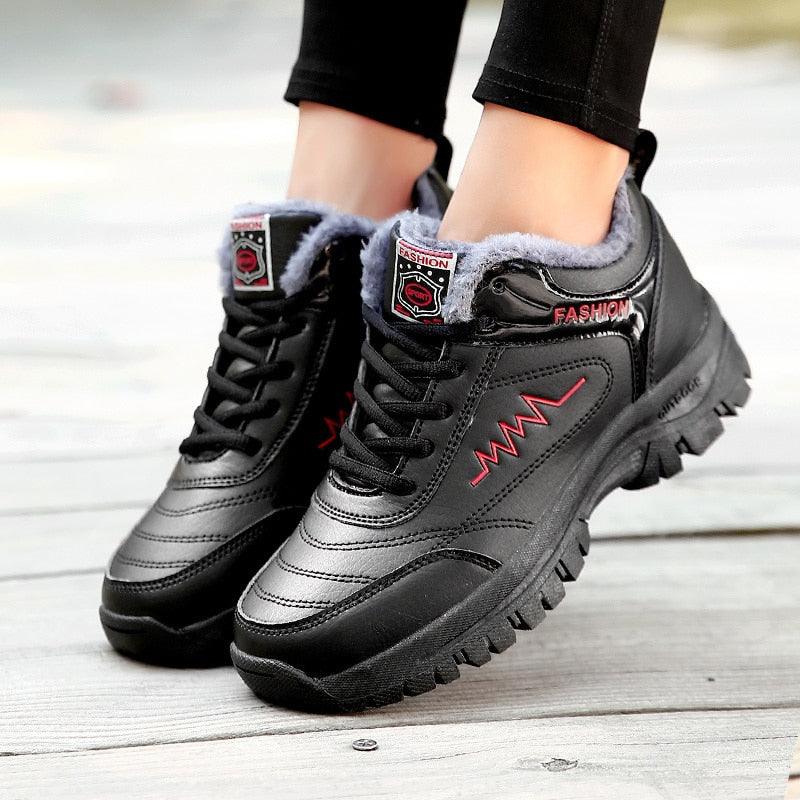 Winter Womens Mens Boots Shoes Plush Warm Sneakers Outdoor Waterproof