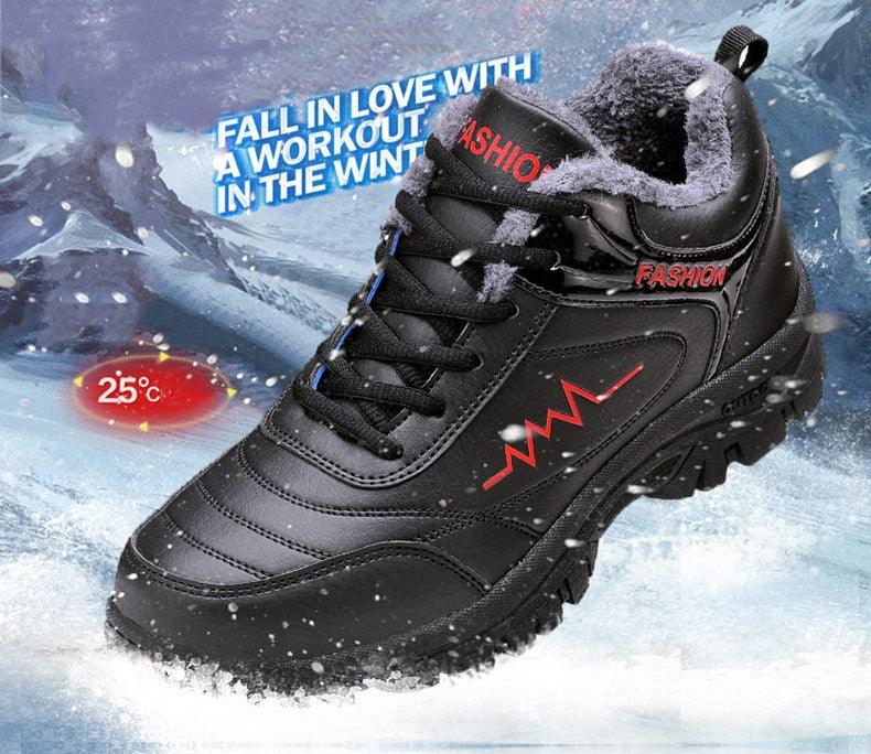 Winter Womens Mens Boots Shoes Plush Warm Sneakers Outdoor Waterproof