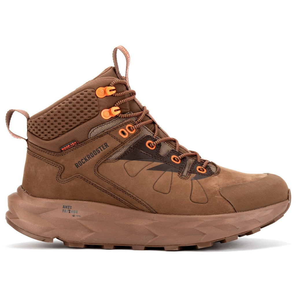 ROCKROOSTER Farmington Brown 6 Inch Waterproof Hiking Boots with VIBRAM® Outsole