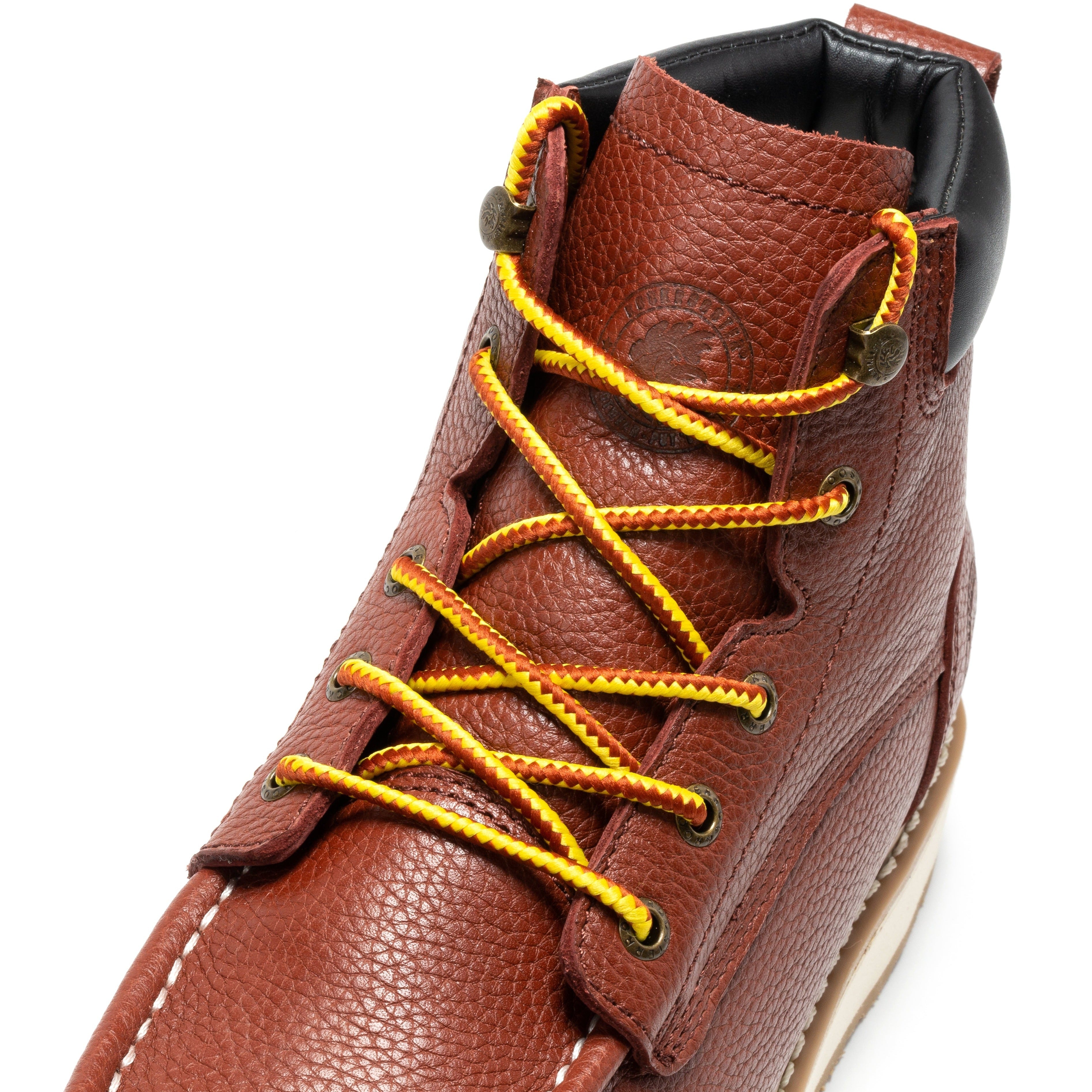 ROCKROOSTER Walker Men's 6 Inch Brown Soft Toe Wedge Work Boots
