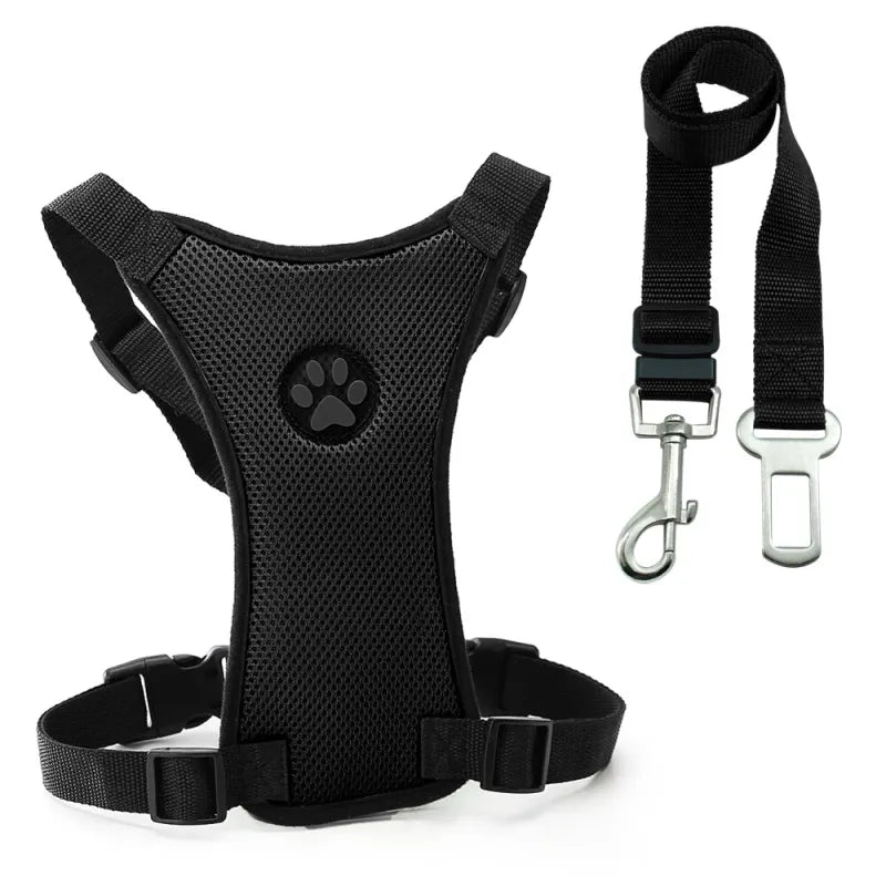 Dog  Breathable mesh chest straps for car safety