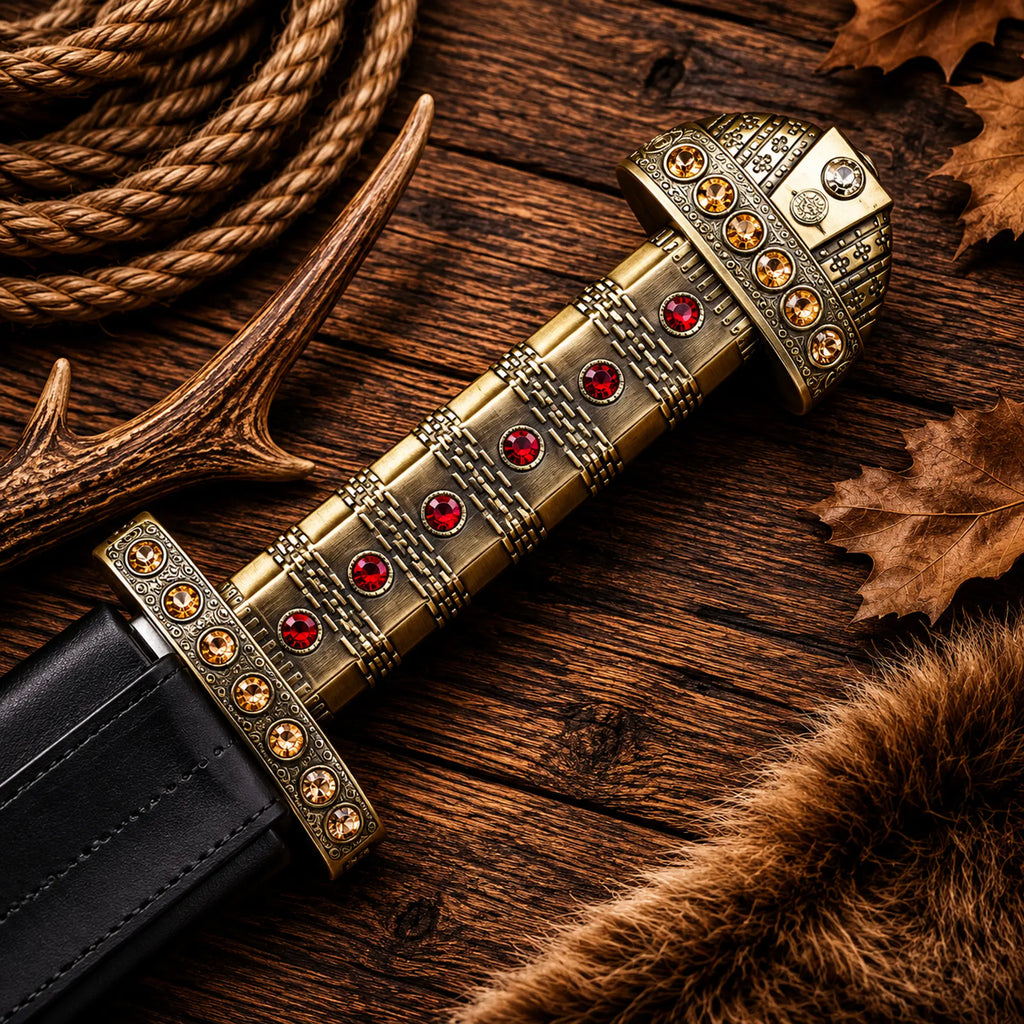 King Ragnar Sword – High Carbon Steel Viking Sword with Scabbard