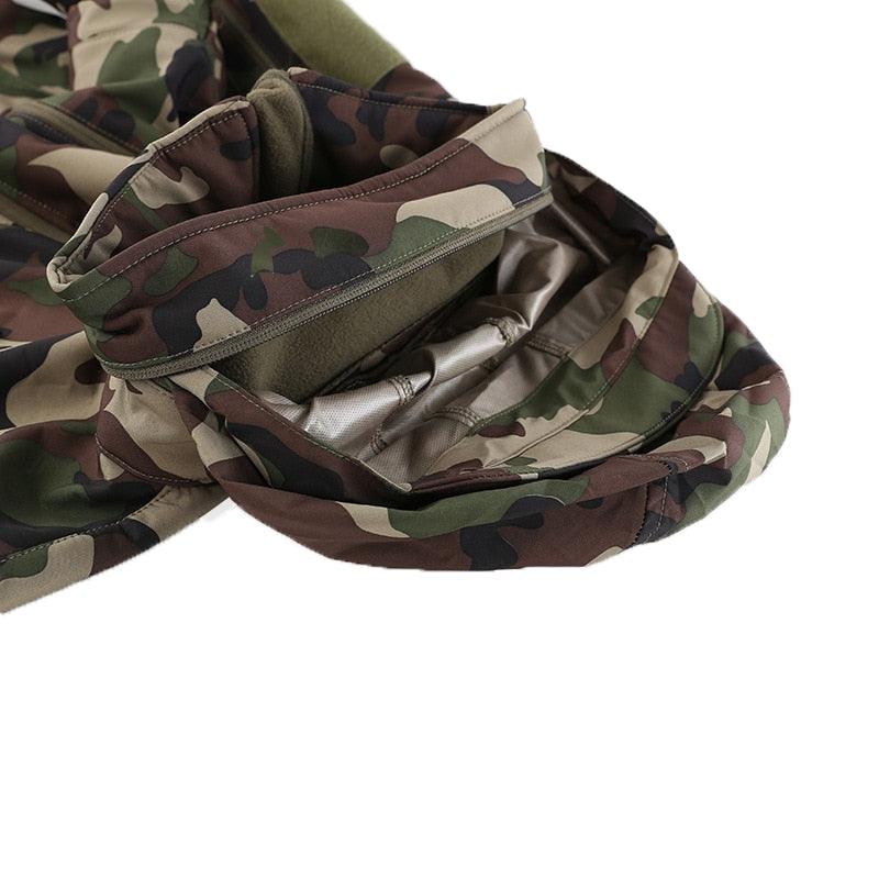 Winter Fleece Jacket Men  Waterproof Camouflage