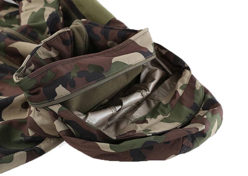 Winter Fleece Jacket Men  Waterproof Camouflage