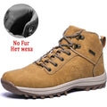 Winter Mens Boots Plush Warm Snow Boots Waterproof